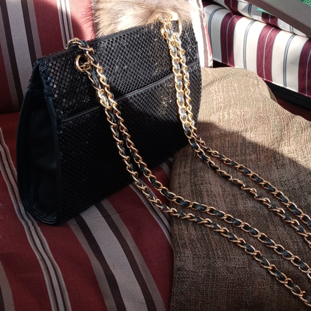 🖤 Whiting & Davis Shoulder Bag & PomPom - Picture 5 of 16
